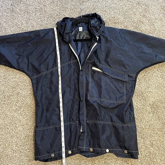 The Alligator Dark Blue Rain Jacket coat size Medium - Picture 6 of 8